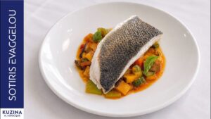Sea bass a la grecque