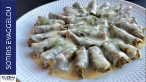 Stuffed vine leaves from Tyrnavos (dolmadakia)