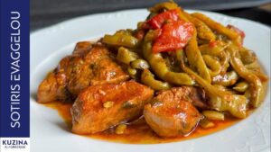 Beef with green beans