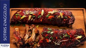 Oven-baked pork ribs