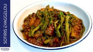 Octopus with green beans